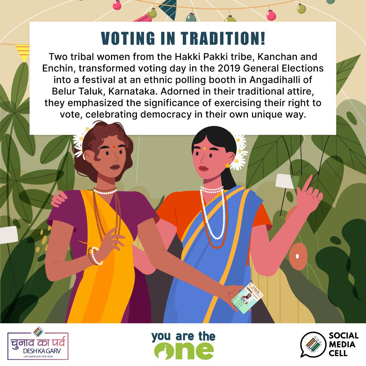 Decked up for polls 🌟✨ Who are Kanchan and Enchin, the duo who turned voting day into a festival!? Read to find out 👇 #YouAreTheOne #ChunavKaParv #DeshKaGarv #EveryVoteMatters