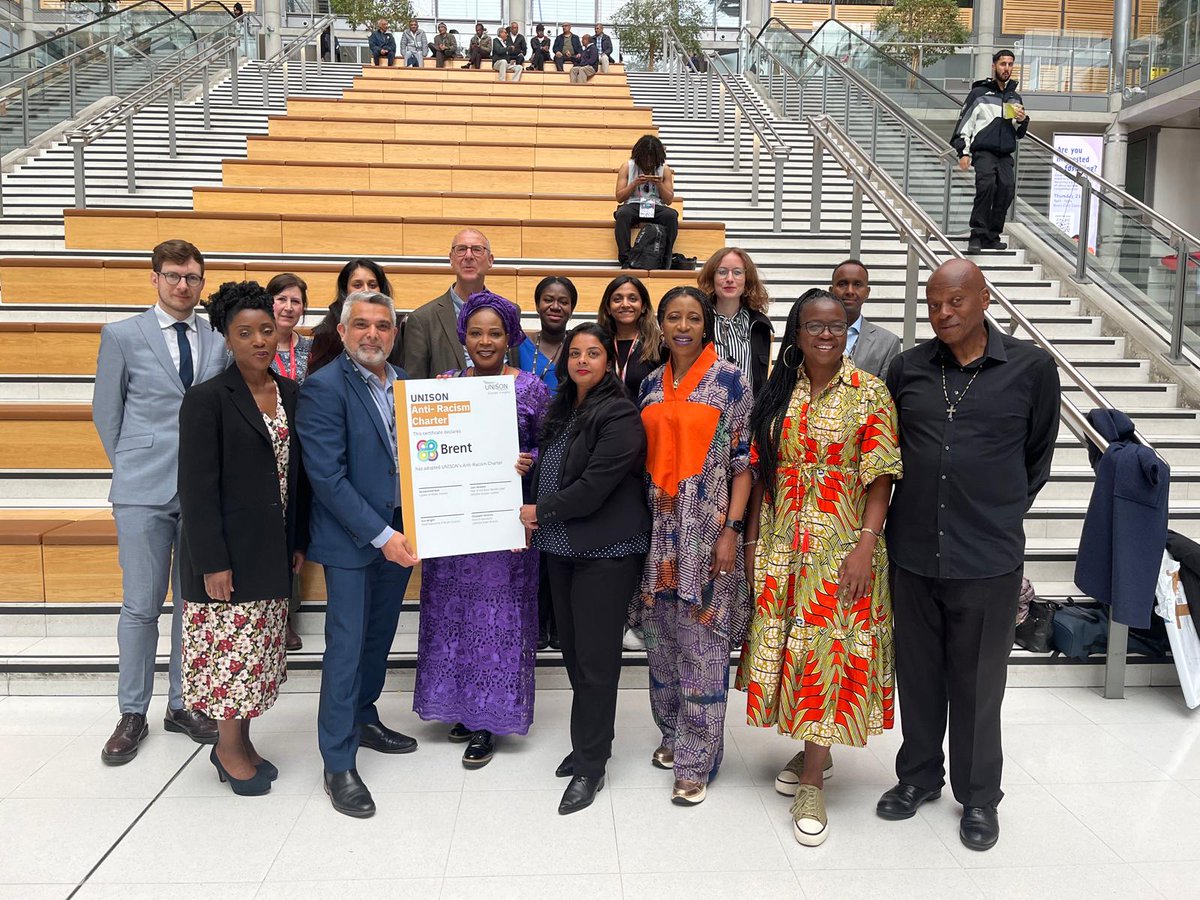 Brent Labour Cabinet: “We are pleased to include UNISON’s Anti-Racism Charter within our EDI strategy as part of our clear commitment to respect, equality, and a world without prejudice.”