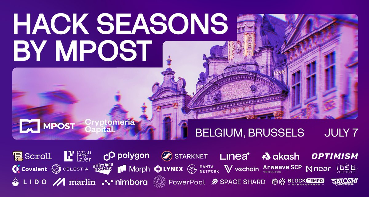Hack Seasons Brussels is growing fast! Our agenda is filling up with new panels and workshops. We’re happy to welcome our new speakers at the main and tech tracks! Check the banner to see who‘ll be there. 

Register for free now and join us on July 7: mpost.click/hack_brussels