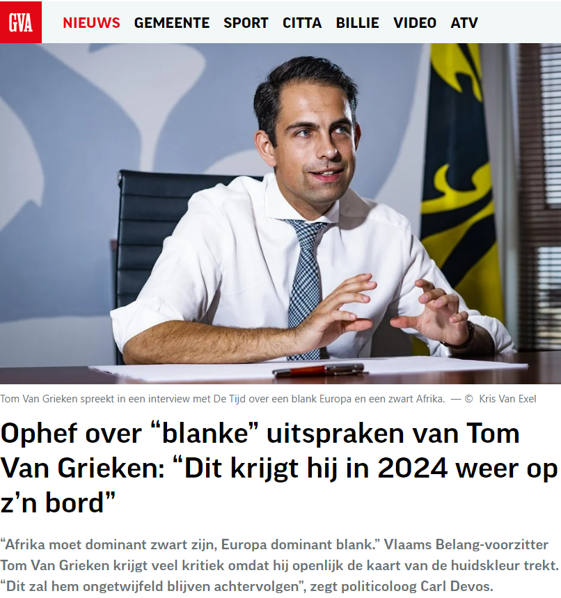 @vlbelang @tomvangrieken Openlijk de kaart van de huidskleur trekken. Voor de zoveelste keer valt @tomvangrieken door de mand.