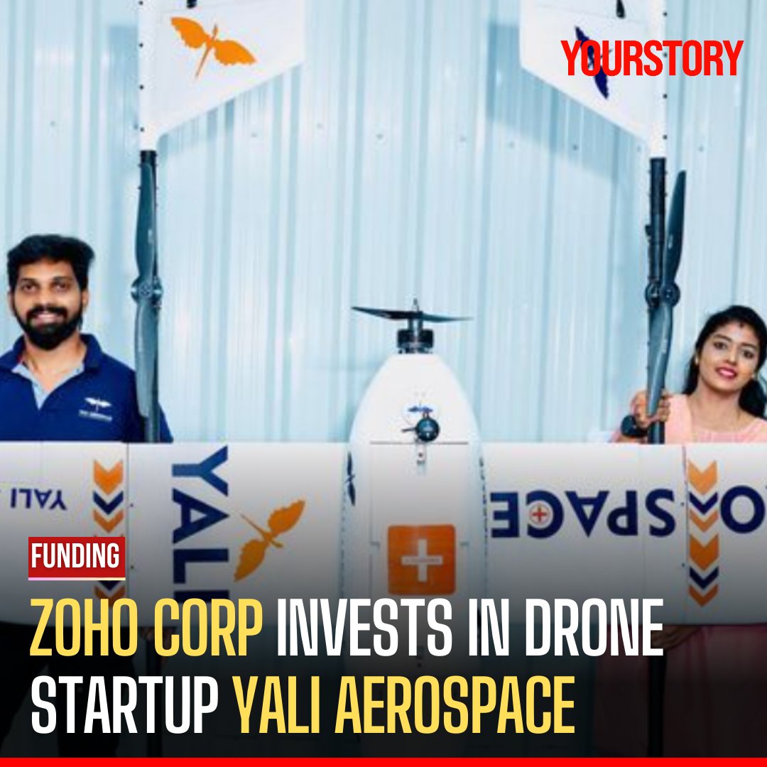 1/ Funding Alert 🚨

@Zoho Corporation, known for its suite of business software solutions, has made an investment in Yali Aerospace. 💰

Follow the thread to know more! 🧵