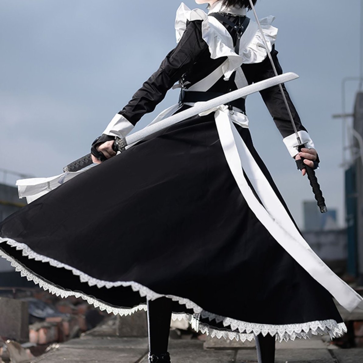 ヴィクトリアンロングスカート格式メイド服♡