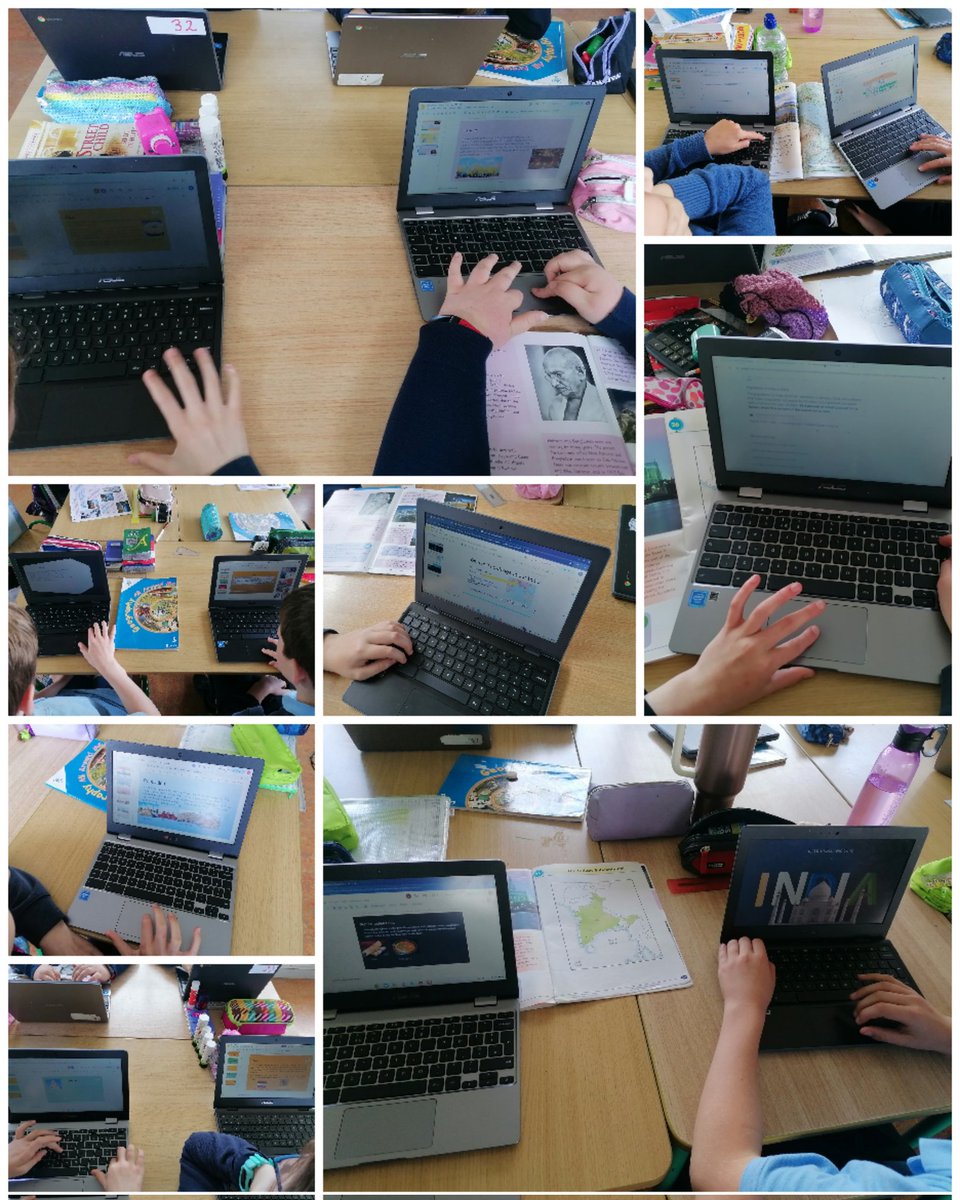 GeashillNS's tweet photo. 5th Class are working together to make Google Slides presentations on India. https://t.co/jz2he8YnCv