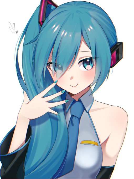 「blue nails very long hair」 illustration images(Latest)