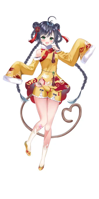 Vライバー事務所「Sofione」様でさる×チャイナの女の子を制作させていただきました!宜しくお願いします〜 