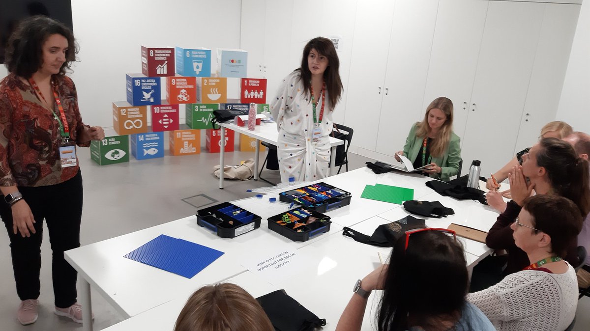 migasocial's tweet photo. Working with @imvf about #nonformal #education in #schools, #SDG #FairTrade, #children #inequality #climate.... Happening now in #Lisbon #Portugal #COMED with @CIDSE &amp; #FEC and colleagues from @ManosUnidasONGD @CAFOD @davidabrinn @Misereor @trocaire @Cordaid @broederlijkdele ... https://t.co/Ko1p9qw0UM