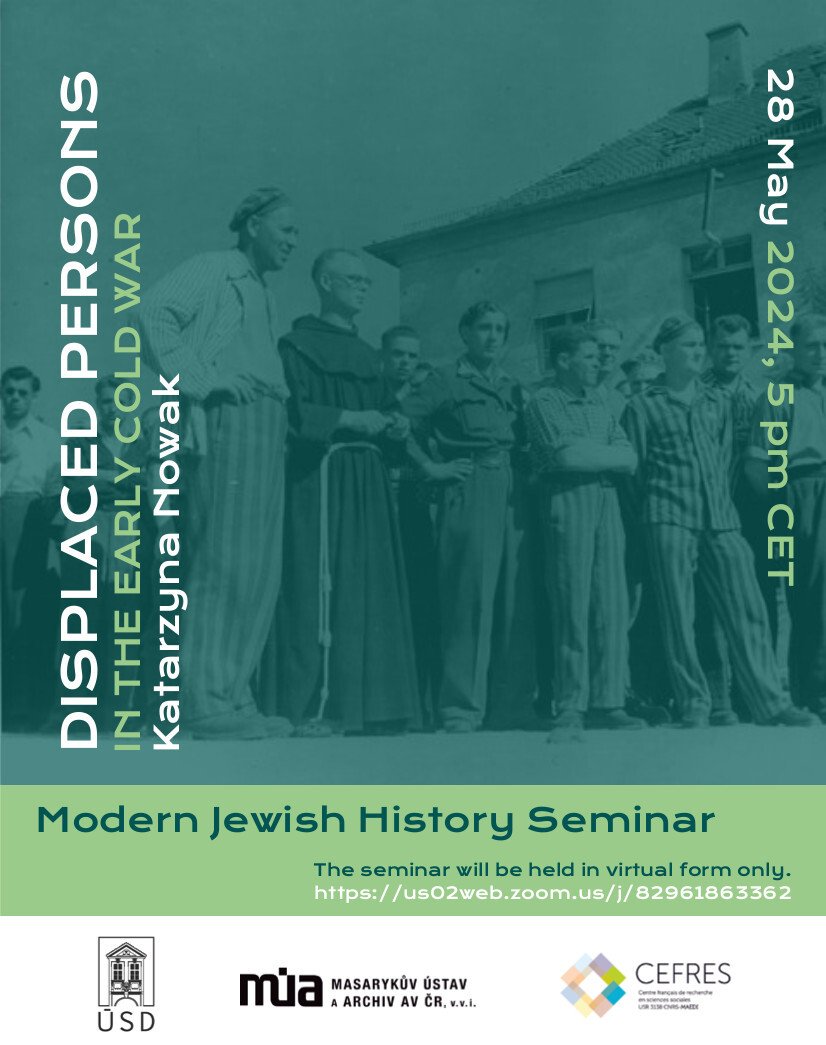 Tune in for @NowKatarzyna's seminar at the @USD_AV_CR on 'Displaced Persons in the Early Cold War' – Today, 5 PM. More info ➡️ jewishhistory.usd.cas.cz/seminar/displa…