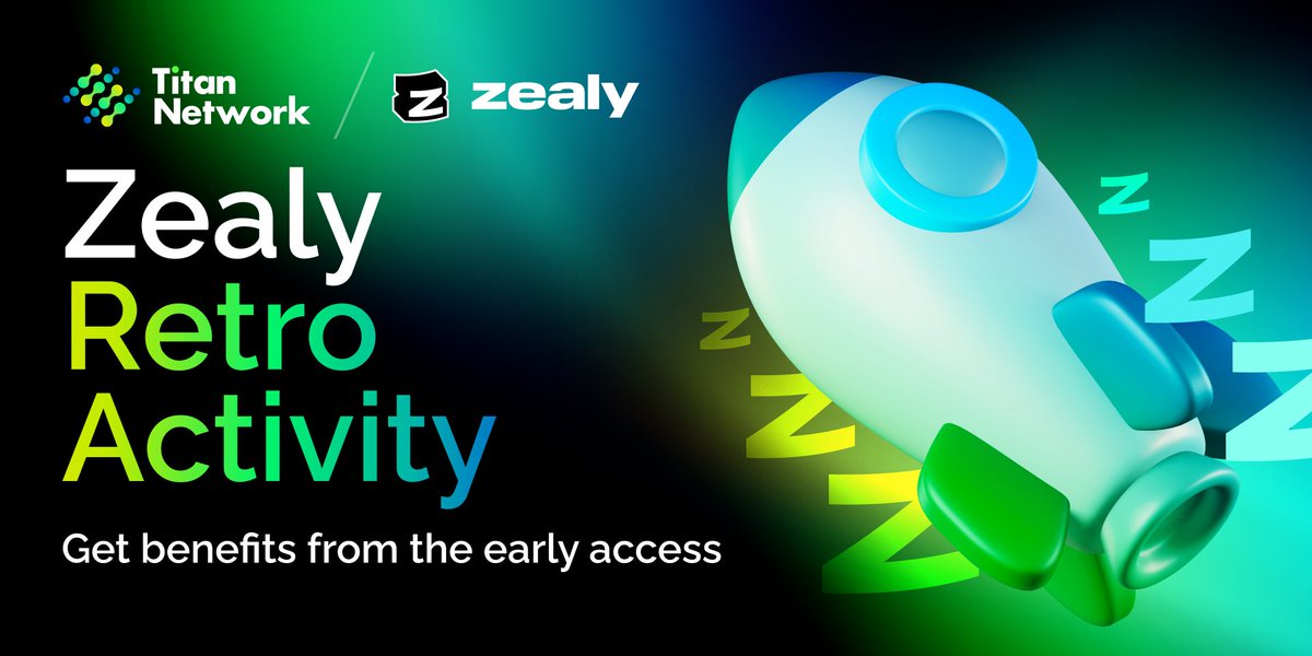 🟢 Titan Network Retro Zealy Activity

Link: zealy.io/cw/titannetwor…

We are excited to announce the community retro campaign.

Dive into the Titan Network's <a href="/zealy_io/">Zealy</a> page and start the journey with us.

Early adopters will be rewarded with special discord roles and get benefits