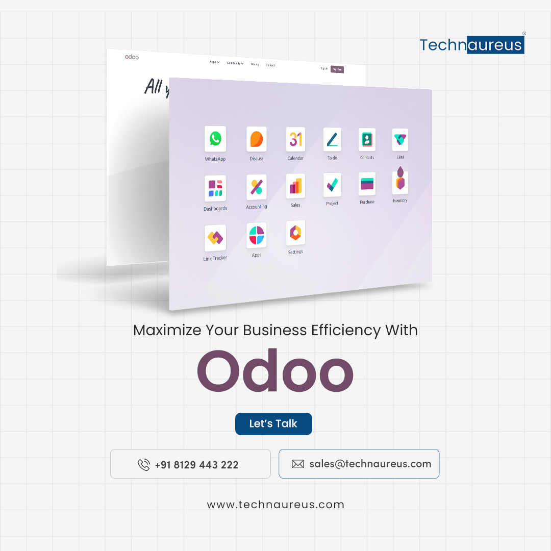 technaureus's tweet image. As trusted Odoo Gold Partner, we&apos;re here to customize solutions that fit your unique needs. Let&apos;s build brilliance together

Reach our team

📞 - +91 8129 443 222

📧 - sales@technaureus.com

Visit Our Website

🌐 - technaureus.com