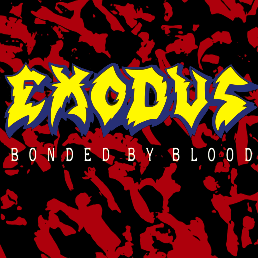 #オリジナルジャケと改変ジャケ
EXODUS
『BONDED BY BLOOD』(1st/1985)

善と悪の結合双生児という
衝撃的かつ意味深なジャケが,
89~98年にかけて右のジャケに改変されました。
もう少し何とかならなかったのかと
思える様なデザインですが,
一応'赤と黒の群衆'をテーマに
描かれたものだそうですよ。