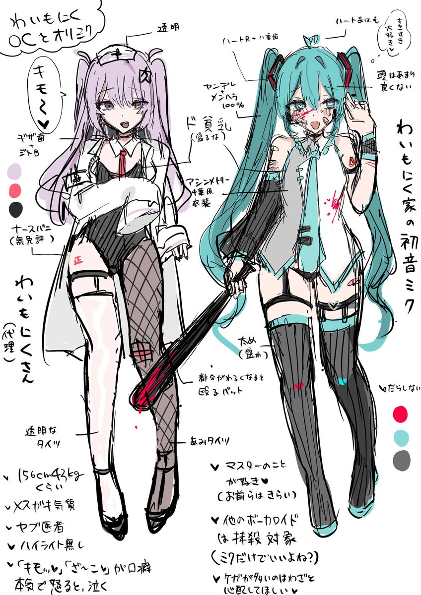 代理ちゃんとオリジナル初音ミク考えてる 