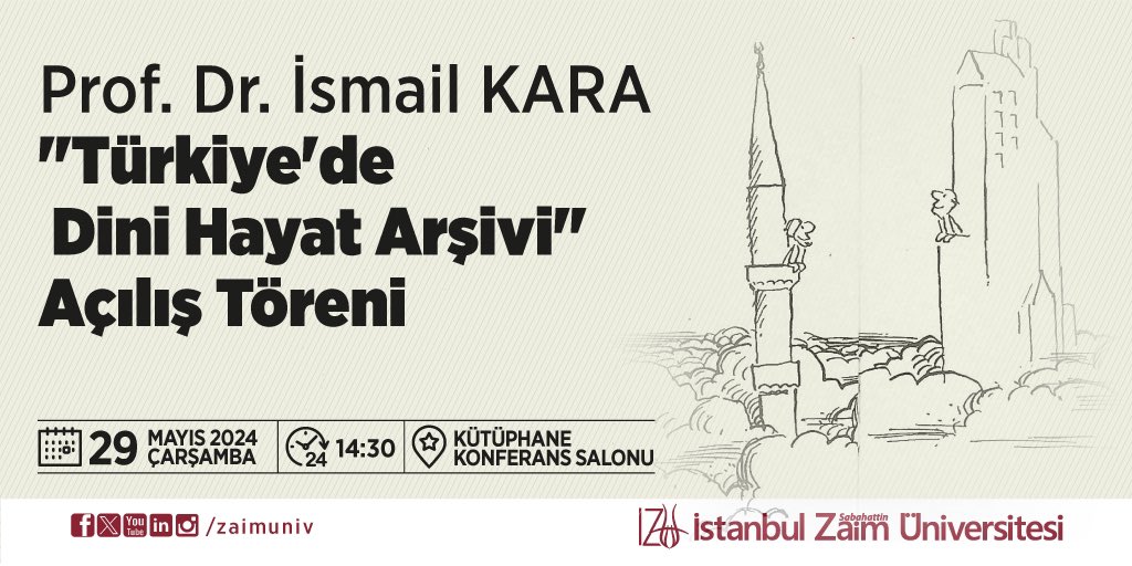 Taramalar bütünüyle bitti ve yarın 14:30’da İstanbul Sabahattin Zaim Üniversitesi Kütüphane Konferans Salonu’nda İsmail Kara hocanın “Türkiye’de Dini Hayat Arşivi”nin açılış töreni var…

Kaçırmayın…