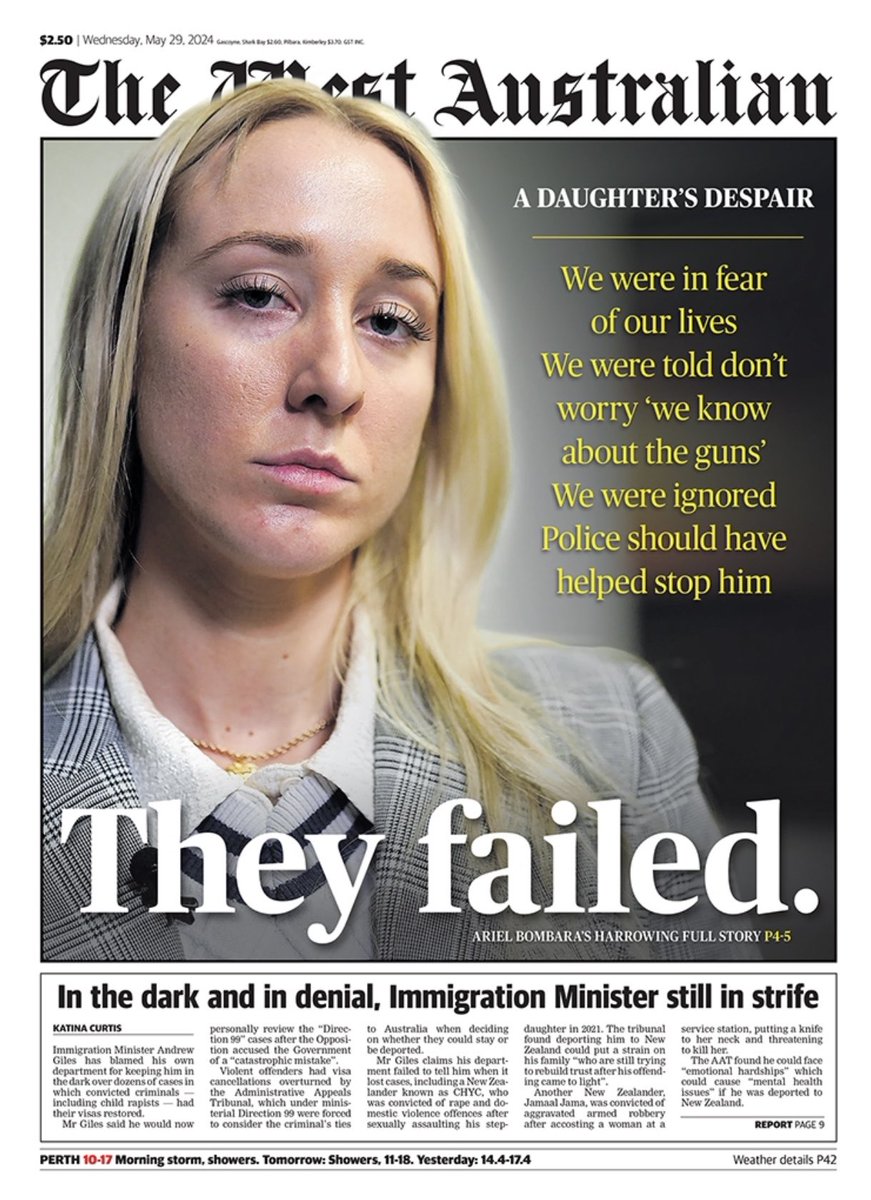 The West Australian front page