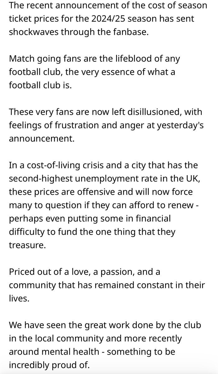 HLTCO's tweet image. Wolves fans are petitioning in the hope of getting the club to reconsider their season ticket price rises with various sections of the stadium seeing a 17% price rise and the cost an U14 season ticket up 176% from £105 to £290. 

You can sign the petition via the link below; I’m…