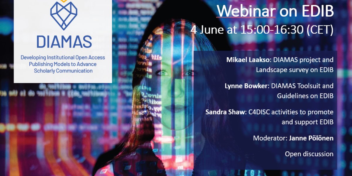 uc_openscience's tweet photo. Projeto europeu discute Equidade, Diversidade, Inclusão e Pertencimento no ecossistema de publicação institucional. Webinar aberto ao público decorre no dia 04 de junho, via Zoom.
Saiba mais: https://t.co/BP1I8dRs0B
#EDIB #Equity #Diversity #Inclusion #Belonging #OpenScience https://t.co/BmweUqFBZ4