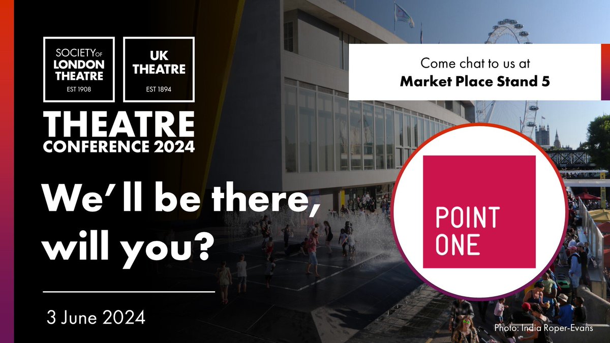 We'll be exibiting at this years Theatre Conference 2024. 😆

We'll be on market place stand 5 this year, so make sure you pop by for a chat and to demo our theatre-specific EPoS solutions &Self-Service Kiosks.👍

#epos #industryevent #selfserve #kiosks #theatreconference24