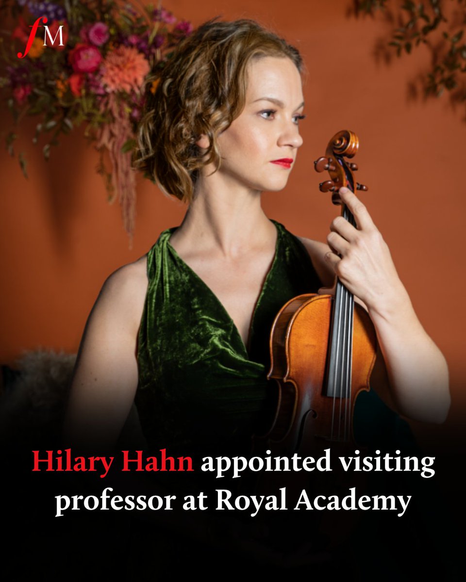 Star violinist Hilary Hahn has just been appointed as a Visiting Professor at the Royal Academy of Music. She begins her new role in September 2024.

Congratulations to @violincase and the @RoyalAcadMusic on this exciting appointment. 👏

(📷 Olivia Slaughter)