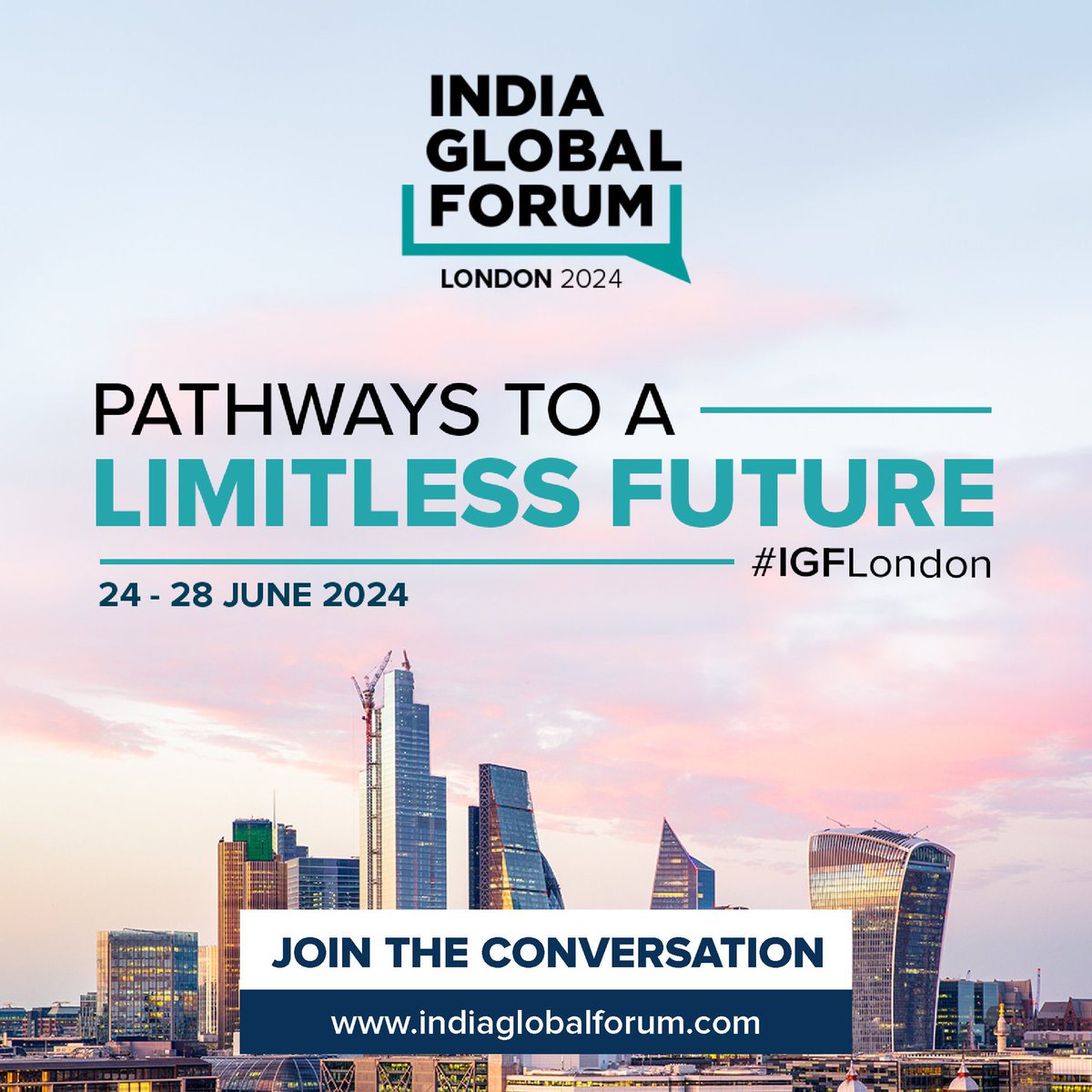 We are delighted to support #IGFLondon 🇬🇧🇮🇳💫 24-28 June 2024 Pathways to a Limitless Future @IGFupdates In an unprecedented election year, how will the global dynamics be shaped? Join the conversation, book here 👉🏻indiaglobalforum.com/IGF-London-202…