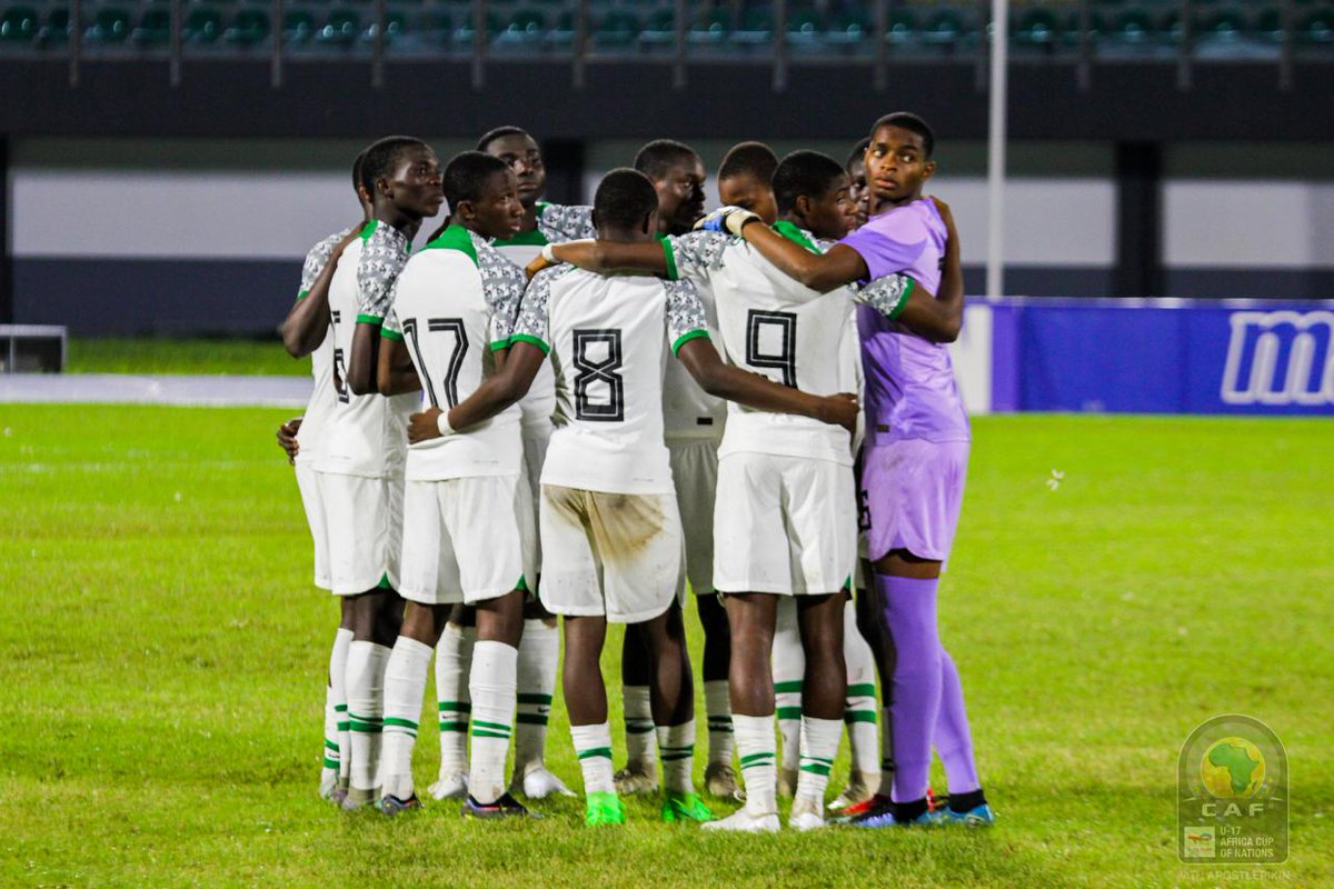 🇳🇬 Nigeria U17 side, the Golden Eaglets, will face Ghana 🇬🇭 in the third place of the WAFU U17 Championship today.

KO: 5PM (Nigerian time)

#YourSportsMemo