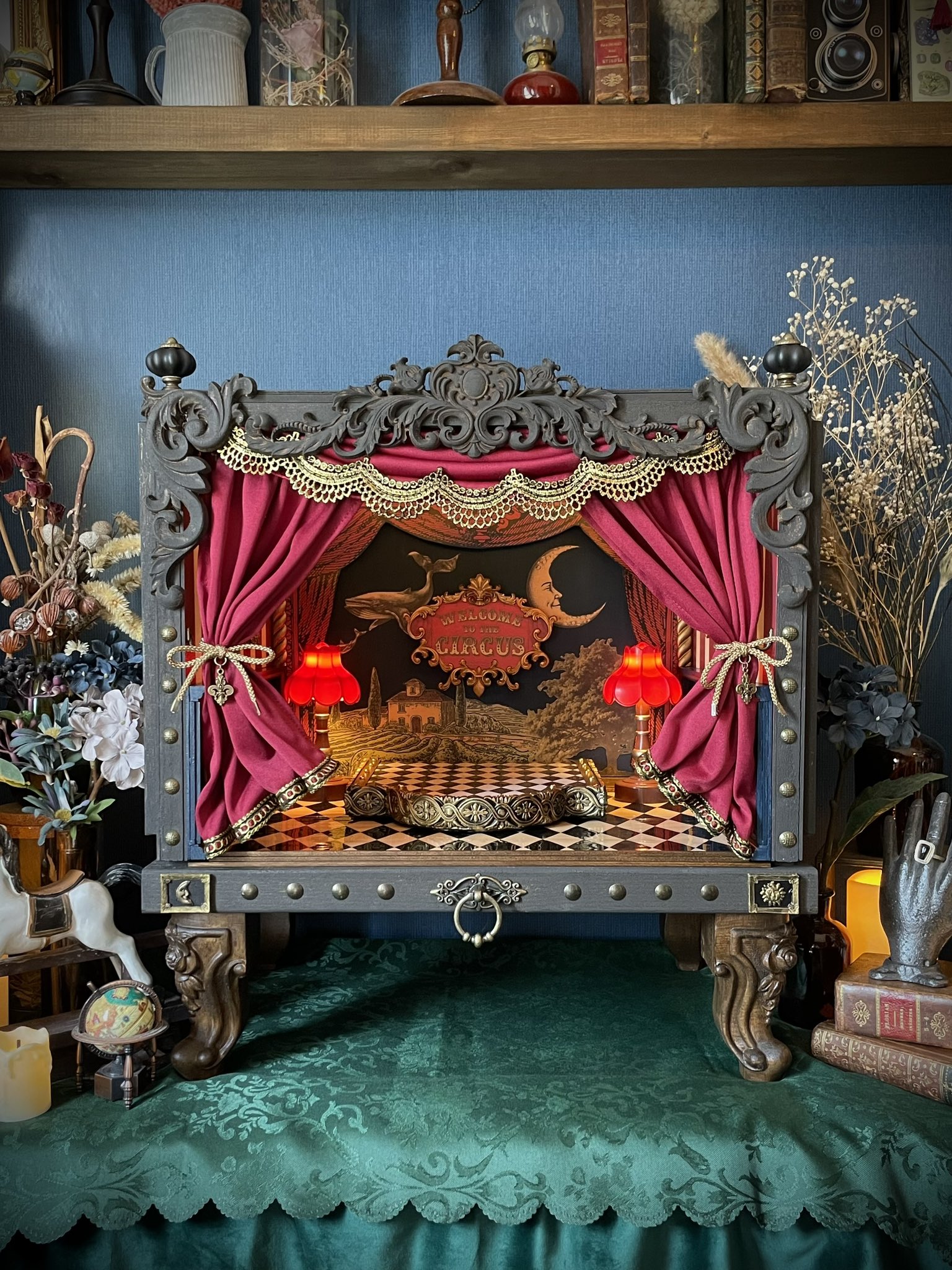 猫脚堂🐈‍⬛劇場型ドールハウス製作 على X: 