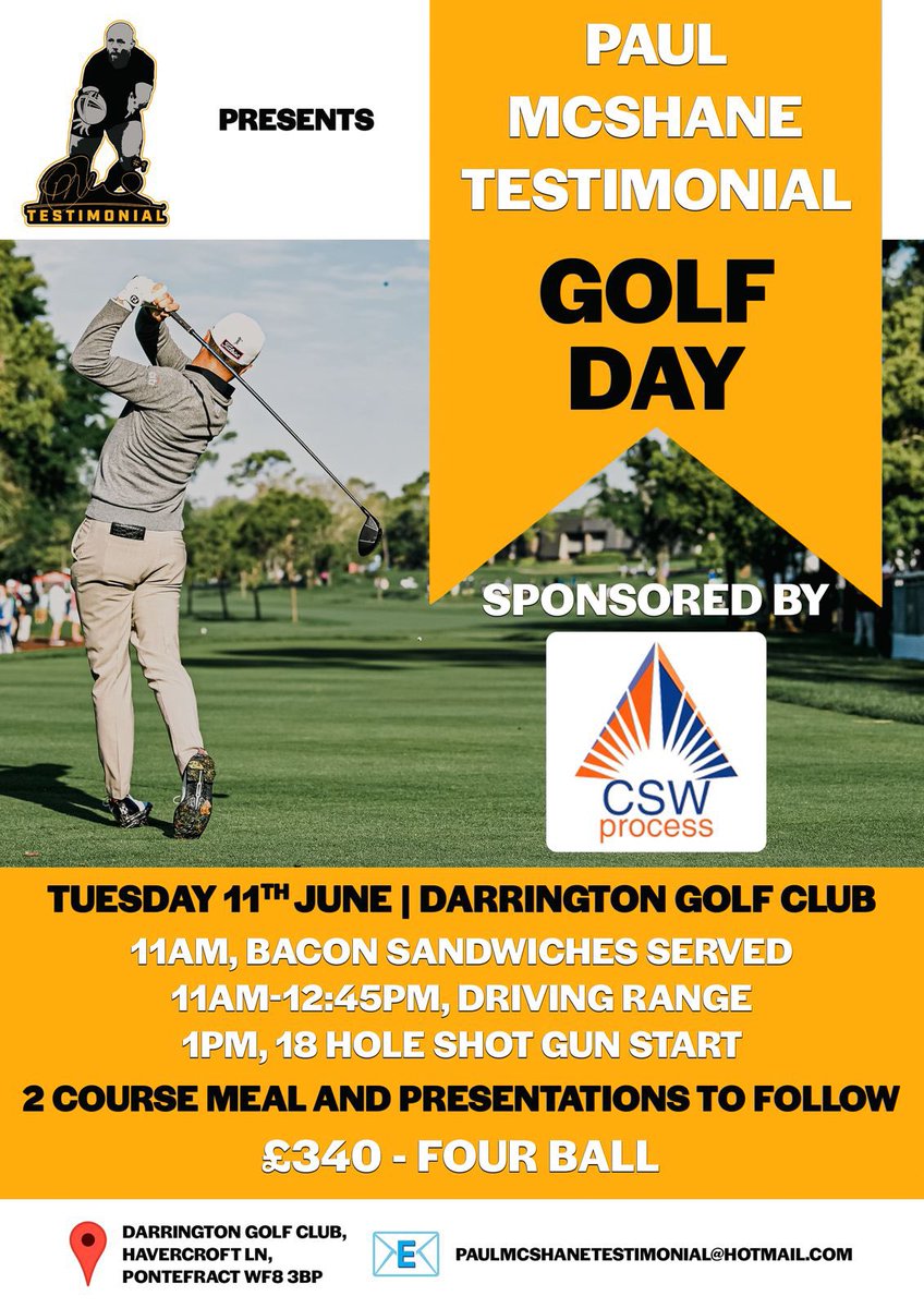 Paul McShane (@mcshane_paul) on Twitter photo 2 weeks until my next testimonial eventโฆ Golf Day <a href="/DarringtonGC/">DarringtonGolfClub</a> , theres a couple of 4ball left availableโฆ All Details below โฆ. 2 weeks until my next testimonial eventโฆ Golf Day <a href="/DarringtonGC/">DarringtonGolfClub</a> , theres a couple of 4ball left availableโฆ All Details below โฆ.