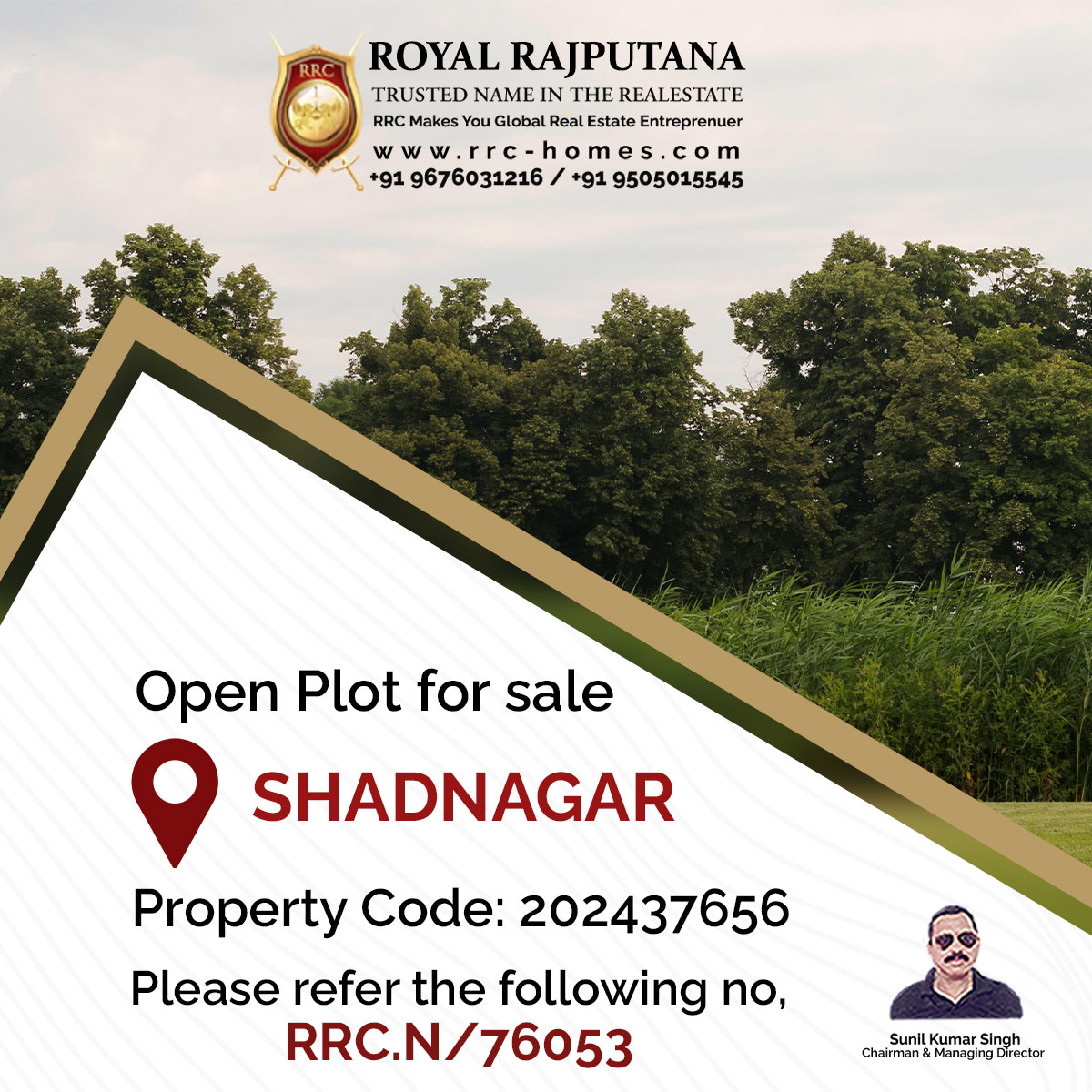 Open plot for sale in SHADNAGAR
Property Code: 202437656
Please refer the following no, RRC.N/76053

#royalrajputana #royalrajputanahomes #rrc #rrchomes #sale #lease #rent #propertyservices #partnership #everything #openplot #sale #shadnagar #propertycode #refer
