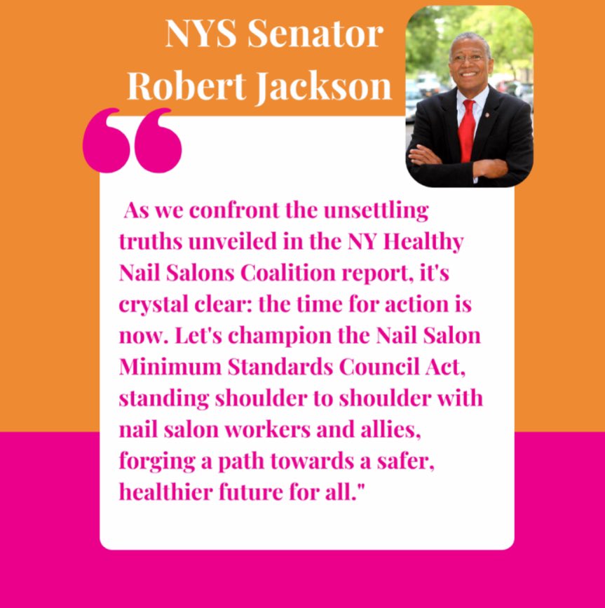Thank you <a href="/SenatorRJackson/">Robert Jackson</a> for your advocacy around the Nail Salon Minimum Standards Council Act. Let’s get it passed this year!