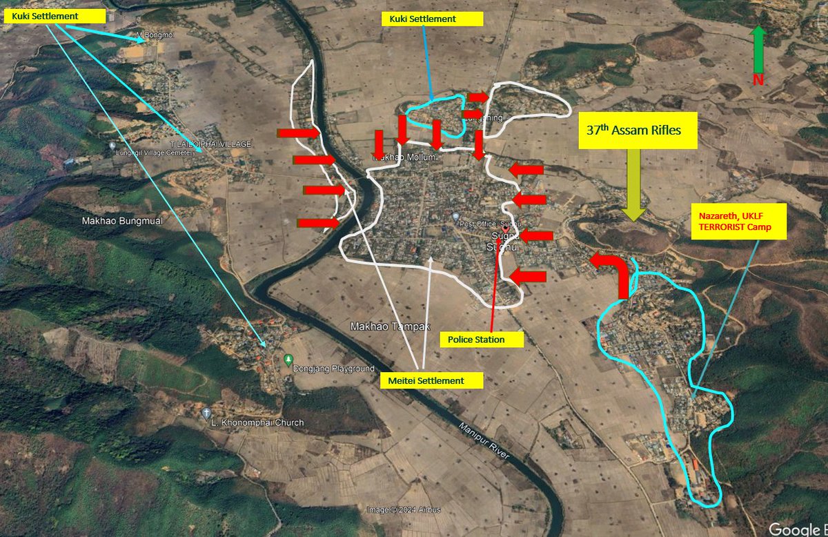 "SIEGE OF SUGNU and SEROU by KUKI TERRORISTS"
 
followed by simultenous, cordinated attacks across 13 different places across Manipur by KUKI TERRORISTS on the early hours of 28th May '23 .

This was THE START OF THE SECOND WAVE OF TERROR ATTACKS ACROSS MANIPUR

Sugnu was