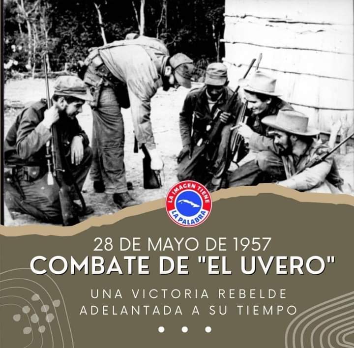 En el aniversario 67 de la victoria, en el combate de 'El Uvero', nuestro homenaje a sus protagonistas del naciente Ejército Rebelde. #CubaViveEnSuHistoria #Cuba #PinarXNuevasVictorias