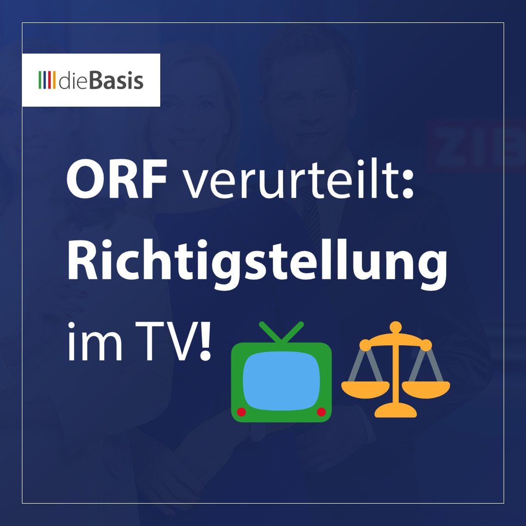 💥 Der ORF wurde wegen übler Nachrede und Verletzung der Unschuldsvermutung gegen Gerald Grosz verurteilt: Richtigstellung im Hauptabendprogramm und Schadenersatz! 📺💶 

🟩🟩🟦🟦🟥🟥🟧🟧

#dieBasisNRW #ÖRR #ORF #Medien #Gerechtigkeit #Unschuldsvermutung #Grosz #Österreich