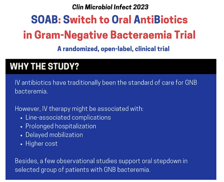 Helmi Sulaiman (@edenhelmi) on Twitter photo Can we change from IV to oral antibiotics in Gram-neg bacteremia?
A 2023 paper highlighted by <a href="/SinHui91/">Sin Hui</a> (our new ID trainee)
Jom baca <a href="/SazaliBasri/">Sazali Basri</a> <a href="/Rasidah/">Rasidah Senian</a> <a href="/hiujian23/">chj 23</a> <a href="/GSRajahram/">Giri Rajahram</a> <a href="/stevenlimcl/">Steven Lim</a> <a href="/shaharudeen/">Shaharudeen</a> <a href="/alif82/">Alif Adlan</a> <a href="/adammashraff/">AdamJ</a> <a href="/fikreeahmad/">Fikree</a>
antibiotic-ninja.com/paper-highlight Can we change from IV to oral antibiotics in Gram-neg bacteremia?
A 2023 paper highlighted by <a href="/SinHui91/">Sin Hui</a> (our new ID trainee)
Jom baca <a href="/SazaliBasri/">Sazali Basri</a> <a href="/Rasidah/">Rasidah Senian</a> <a href="/hiujian23/">chj 23</a> <a href="/GSRajahram/">Giri Rajahram</a> <a href="/stevenlimcl/">Steven Lim</a> <a href="/shaharudeen/">Shaharudeen</a> <a href="/alif82/">Alif Adlan</a> <a href="/adammashraff/">AdamJ</a> <a href="/fikreeahmad/">Fikree</a>
antibiotic-ninja.com/paper-highlight