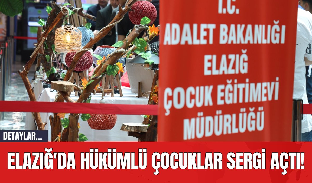 ⚡  Elazığ'da Hükümlü Çocuklar Sergi Açtı!: Elazığ'da çocukların yaratıcılığı ve yetenekleri sergide buluştu! Adalet Bakanlığı'nın desteklediği proje kapsamında hükümlü çocuklar sanat atölyelerinde ürettikleri eserleri sergiliyor. dlvr.it/T7Vwcd #KÜLTÜRSANAT