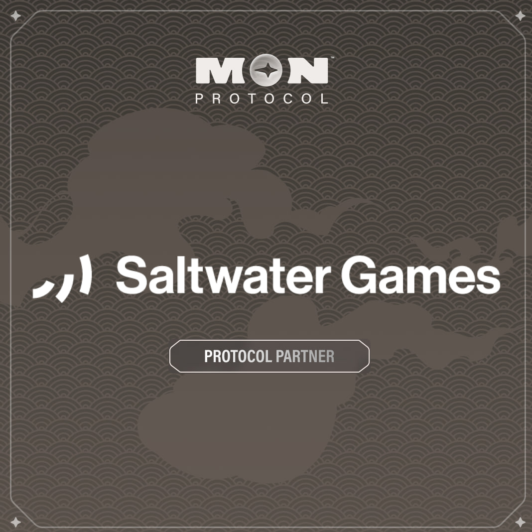 Introducing MON Protocol Partner - Saltwater Games Saltwater Games (@saltwatergames), backed by DeusX Capital, 4RC, Primal VC and more, is a next-generation game studio that pioneers the convergence of AI, spatial computing, digital assets, and real-world integration in gaming.
