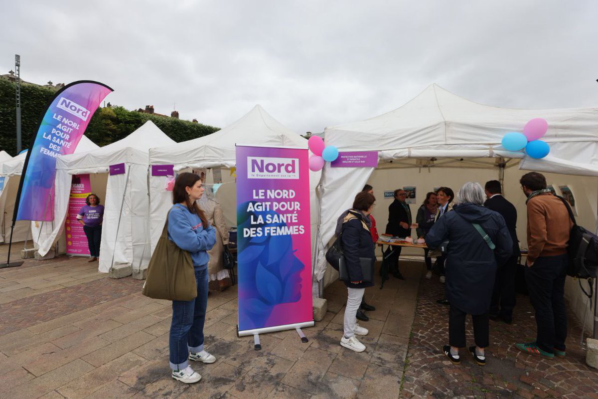 departement59's tweet photo. Le Département vous donne rendez-vous toute la journée sur le Village Santé des Femmes, Place de la République, à #Lille 📍
Au programme:
➡️Stands d'information et conseils
➡️Animations sportives, ateliers et jeux
➡️Temps d'échange libre sur des sujets intimes
Inauguration en présence de @B_Coevoet,
Vice-présidente en charge de la Santé et de la prévention 🤝