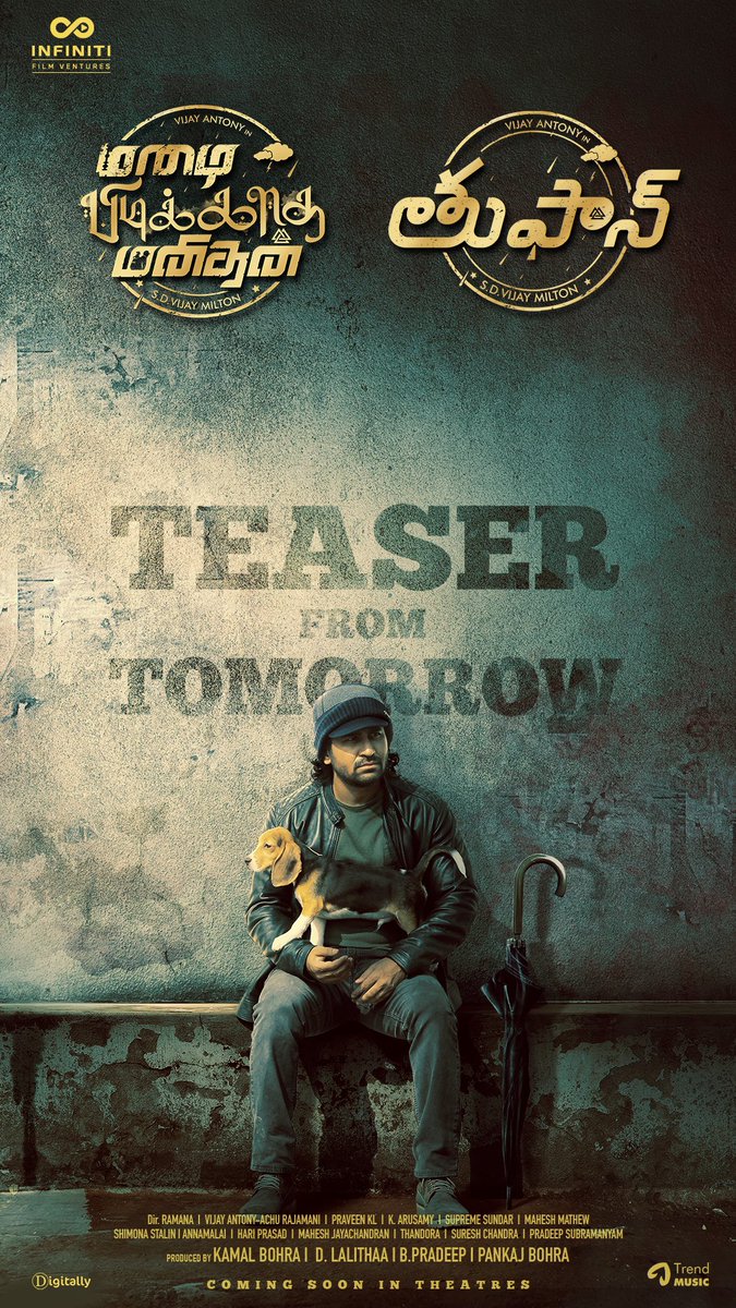 G Dhananjeyan (@dhananjayang) on Twitter photo #MazhaiPidikkathaManithan
#Toofan
#MPMTeaser | #ToofanTeaser from Tomorrow at 6 pm🔥
#TrendMusicSouth
🎬 <a href="/vijaymilton/">sd.vijay milton</a>
<a href="/vijayantony/">vijayantony</a> #Sathyaraj <a href="/realsarathkumar/">R Sarath Kumar</a> <a href="/akash_megha/">Megha Akash</a> #SaranyaPonvannan <a href="/murlisharma72/">Murali Sharma</a> <a href="/Dhananjayaka/">Dhananjaya</a> <a href="/AmbarPruthvi/">Pruthvi Ambaar</a> <a href="/FvInfiniti/">Infiniti Film Ventures</a> <a href="/trendmusicsouth/">TrendMusic</a> #MazhaiPidikkathaManithan
#Toofan
#MPMTeaser | #ToofanTeaser from Tomorrow at 6 pm🔥
#TrendMusicSouth
🎬 <a href="/vijaymilton/">sd.vijay milton</a>
<a href="/vijayantony/">vijayantony</a> #Sathyaraj <a href="/realsarathkumar/">R Sarath Kumar</a> <a href="/akash_megha/">Megha Akash</a> #SaranyaPonvannan <a href="/murlisharma72/">Murali Sharma</a> <a href="/Dhananjayaka/">Dhananjaya</a> <a href="/AmbarPruthvi/">Pruthvi Ambaar</a> <a href="/FvInfiniti/">Infiniti Film Ventures</a> <a href="/trendmusicsouth/">TrendMusic</a>