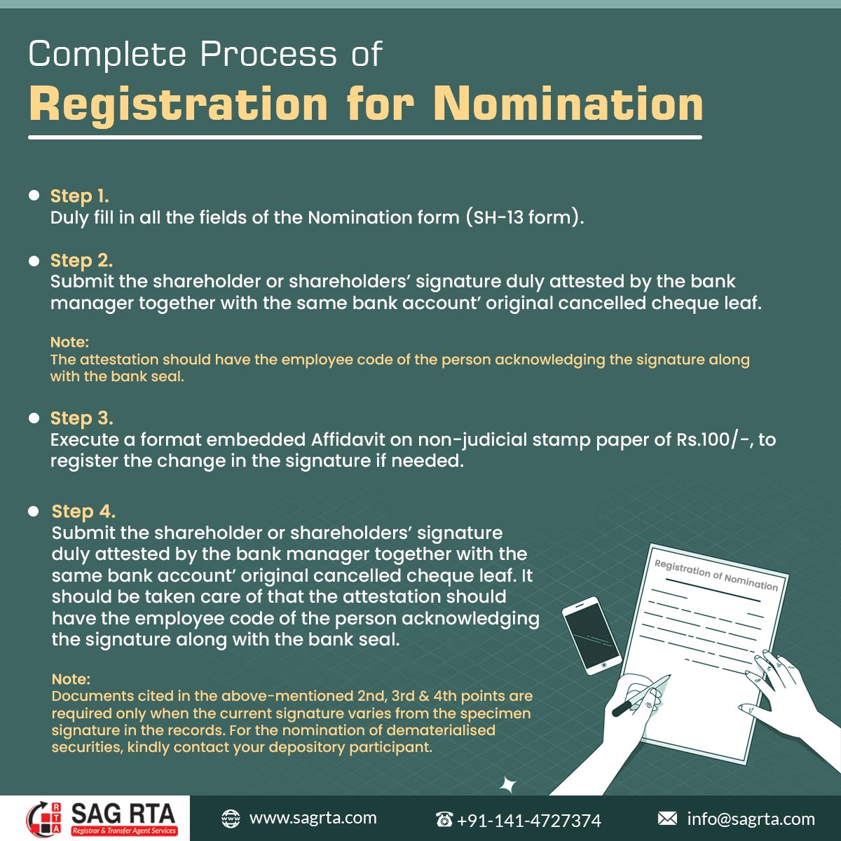 Check out the step-by-step procedure for registration for the nomination.
Get more:bit.ly/3Va53Pl

#Nomination #Investment #Shareholders #DematAccount #Documents #Securities #Registrarandtransferagent #Registrarandsharetransferagent #RTAservices #RTAagent #RTAforms