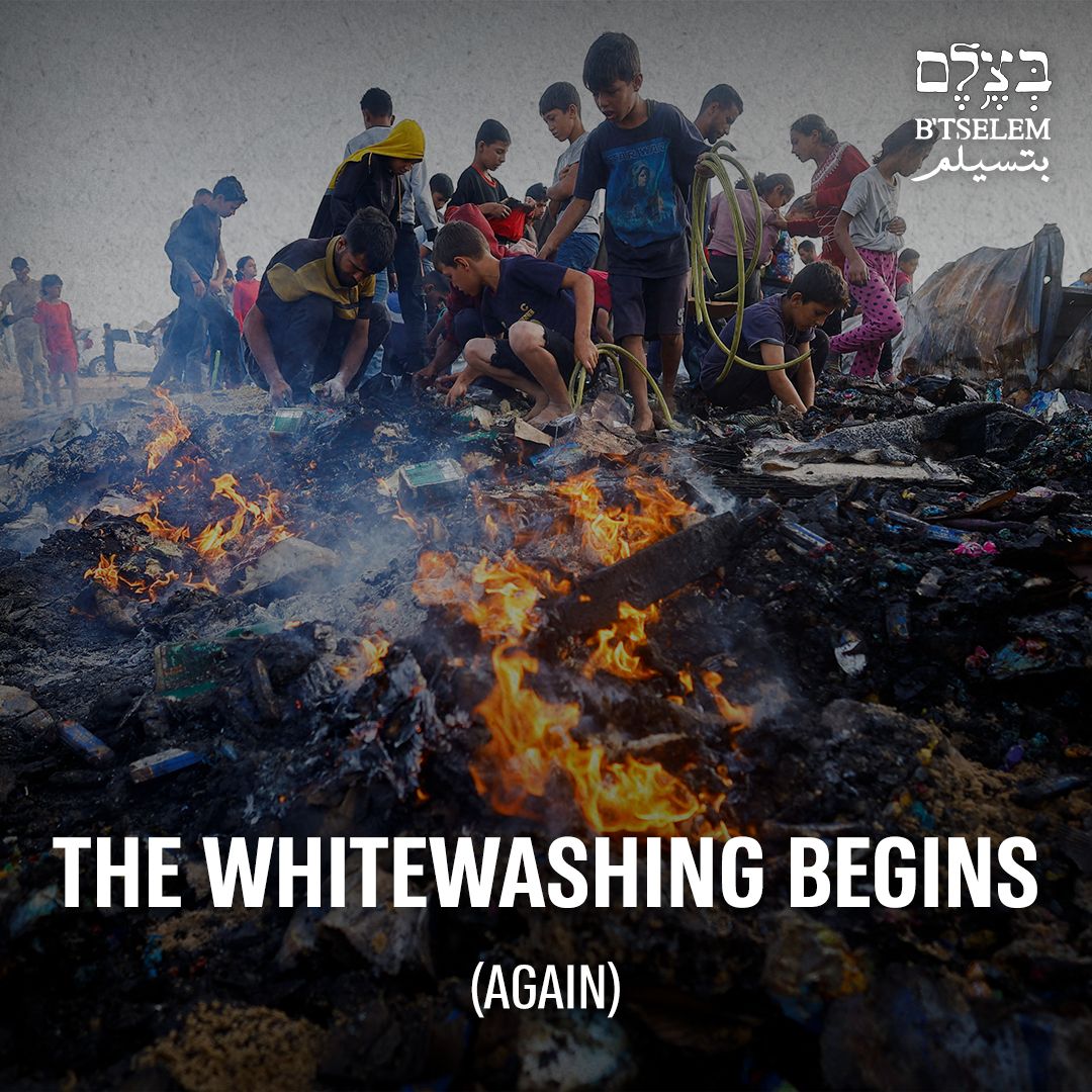 Less than 24 hours after killing dozens of civilians, 23 of them women and children, in an airstrike on a crowded displaced persons’ camp in Rafah, Israel has set its whitewashing mechanism in motion.