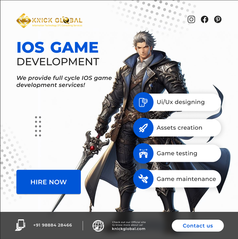 KnickGlobal's tweet image. Looking to develop top-notch iOS games? Look no further than Knick Global, a premier iOS game development company with a proven track record of success.
#trendingbeauty #GameStop #ios #AppleSecurity  #tuesdaychecklist #DeveloperFriendly #gamedesign