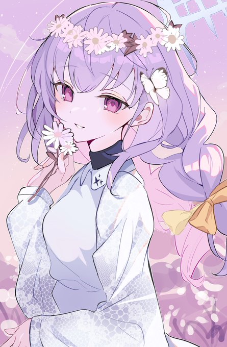 「flower purple hair」 illustration images(Latest)