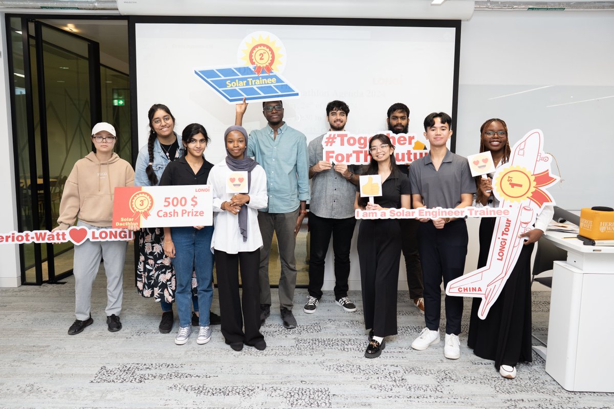 The LONGi Solar Decathlon finale at Heriot-Watt University Dubai showcased innovative solar projects by students. Using LONGi products, students presented their solutions to a distinguished judging panel. Know more: ow.ly/N3nR50RXRaP #Renewable #EngineeringExcellence