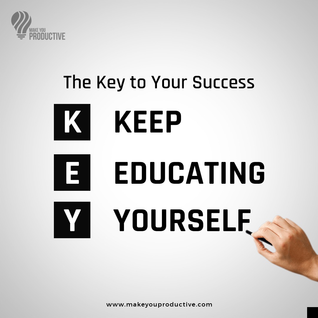 Embrace the transformative power of education as you embark on a journey to unlock your full potential. With knowledge as your guide, success becomes not just a dream but a reality within reach.

#MakeYouProductive #UnlockPotential #JourneyToSuccess #KnowledgeIsPower