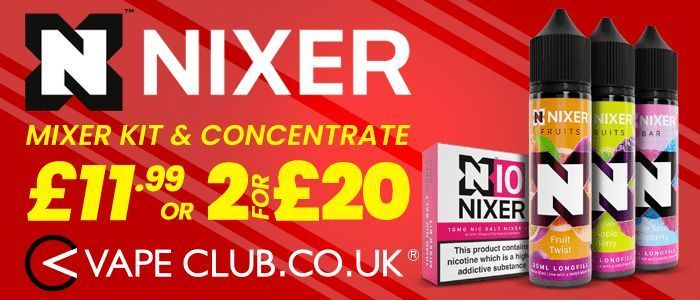 Get the Dispergo Nixer Mixer Kit for £11.99 or 2 for £20 at @vapeclub ! 

These kits allow you to mix e-liquid with different types of nic shots (Freebase, Nic Salt or Ice)  👉   bit.ly/3Kl83US

#VapeClub #DispergoNixer #Nixer #Eliquid #Vape #Vaping #Ecigclick