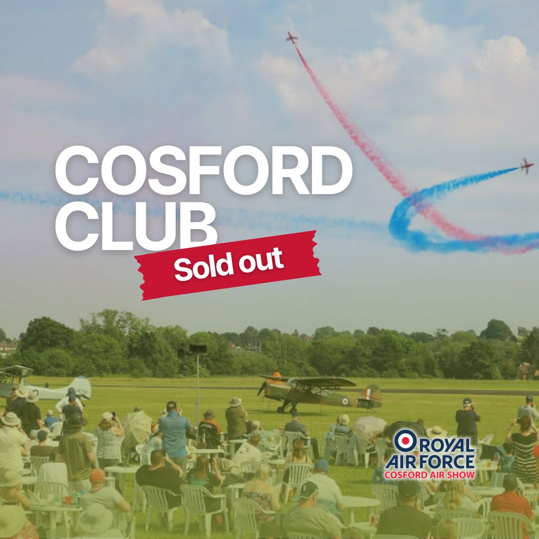 Tickets for the Cosford Club have now sold out! There are a very limited number of tickets remaining for our Hospitality Enclosures, including Squadron Reunion, supported by @RAFAssociation Book now to avoid disappointment:🎟️ cosfordairshow.co.uk/hospitality/ #Cosford24 #TakeFlight