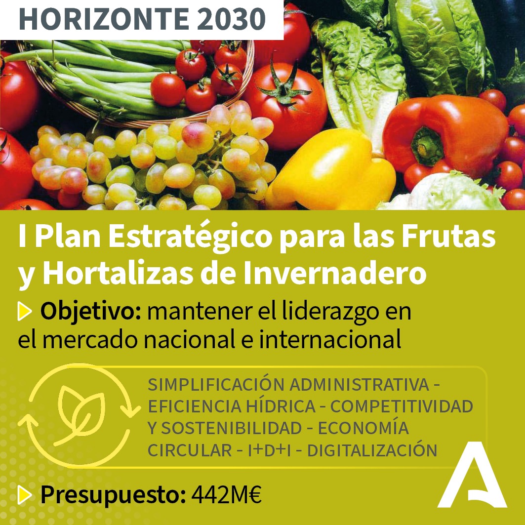 @RamonFPM 🗨️ @RamonFPM: Aprobamos el Plan Estratégico para las Frutas y Hortalizas de Invernadero de Andalucía. Horizonte 2030. Ponemos a disposición del sector todas las herramientas para mantener su posición de liderazgo en el mercado nacional e internacional.