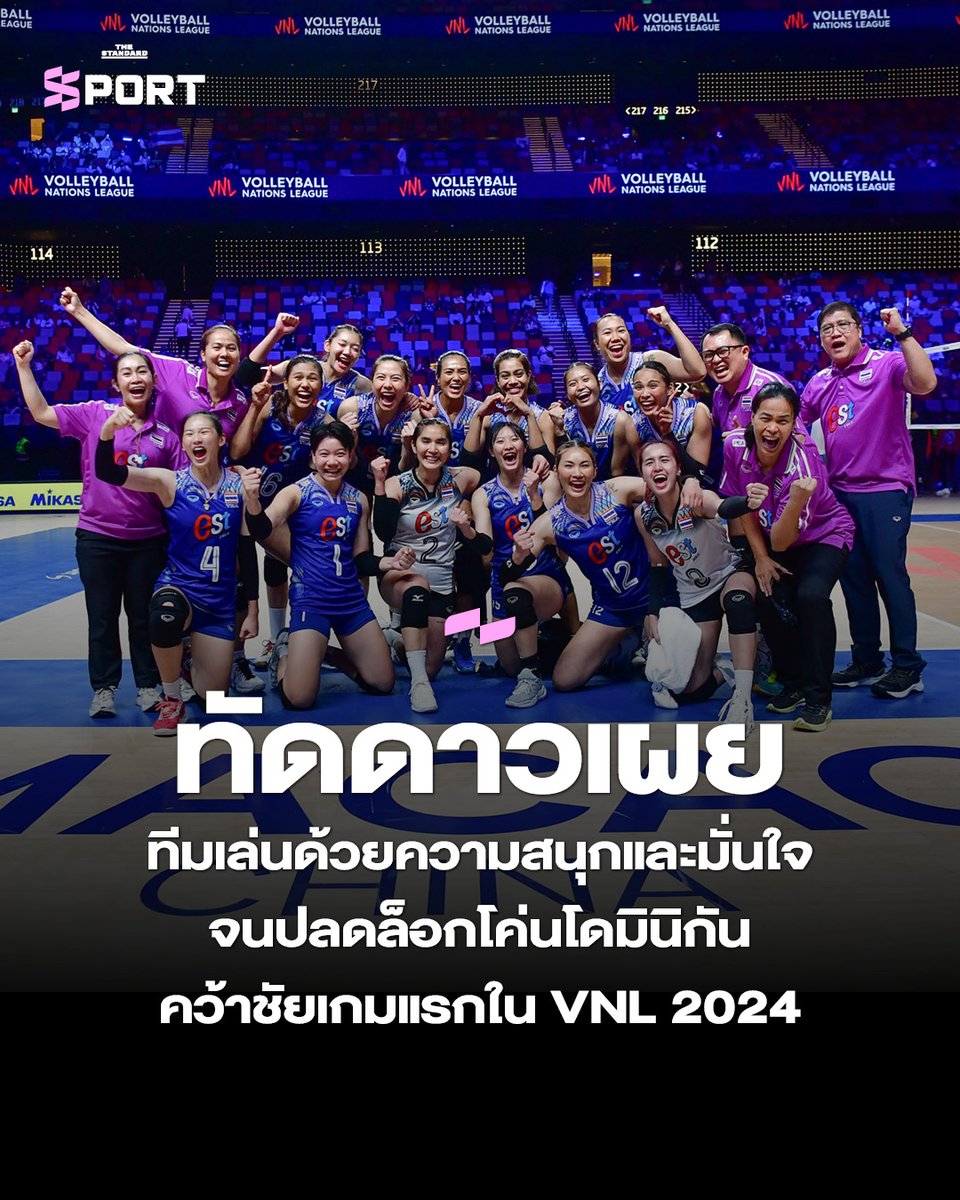 ทัดดาว กัปตันวอลเลย์บอลหญิงทีมชาติไทย ให้สัมภาษณ์หลังการแข่งขันวอลเลย์บอลหญิงเนชันส์ลีก 2024 (VNL 2024) นัดแรกของสัปดาห์ที่ 2 ซึ่งผลจบลงที่ทีมชาติไทยเอาชนะสาธารณรัฐโดมินิกันไปได้ 3-1 เซ็ต

thestandard.co/thatdao-excite…

#วอลเลย์บอลหญิง #วอลเลย์บอลเนชันส์ลีก2024 #VNL2024
