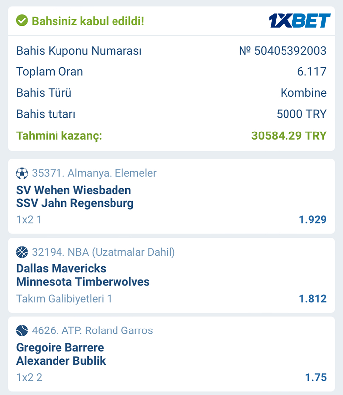 🖥 Adminden güzel kombine ⚡️Oran 6.1⚡️ 💰 Tahmini kazanç: 30500 TRY 👉 7150 TL ye kadar ilk yatırım bonusu al Promosyon kodu ✅ TOPLU ✅ Bahis kuponu kodu 👉 Y9CUP 👈 Kayıt ol 👇👇👇 tapxlink.com/ab_tw