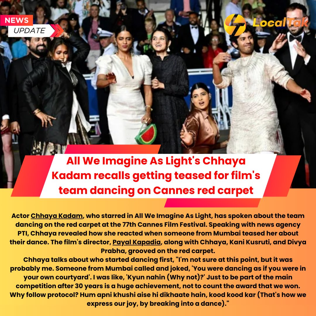 Team dancing on Cannes red carpet..........

#IndianCinema #FilmIndustry #BollywoodActress #BollywoodActress #IndianCinema #FilmIndustry #ActressLife #BollywoodDivas #BollywoodBeauty
#Diva #IconicActress #LeadingLady #Starlet #Poetry #Lyricist #Writer #Artists #Culture