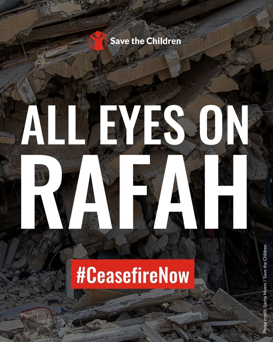 Israeli airstrikes on Sunday killed at least 45 people in a camp for displaced Palestinians. Today there are reports of a further 21 killed. We strongly condemn these horrific attacks, and the catastrophic ground incursion in Rafah. This war on children must stop. The UK must