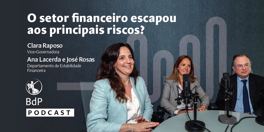 bancodeportugal's tweet photo. 🎙️Novo #podcast do @bancodeportugal: O setor financeiro escapou aos principais riscos?
🔗 https://t.co/fME9Avz4Of
#bdppodcasts #bdppodcast #podcast #podcasting #podcaster #bdpmaispróximo https://t.co/xmf3s12599