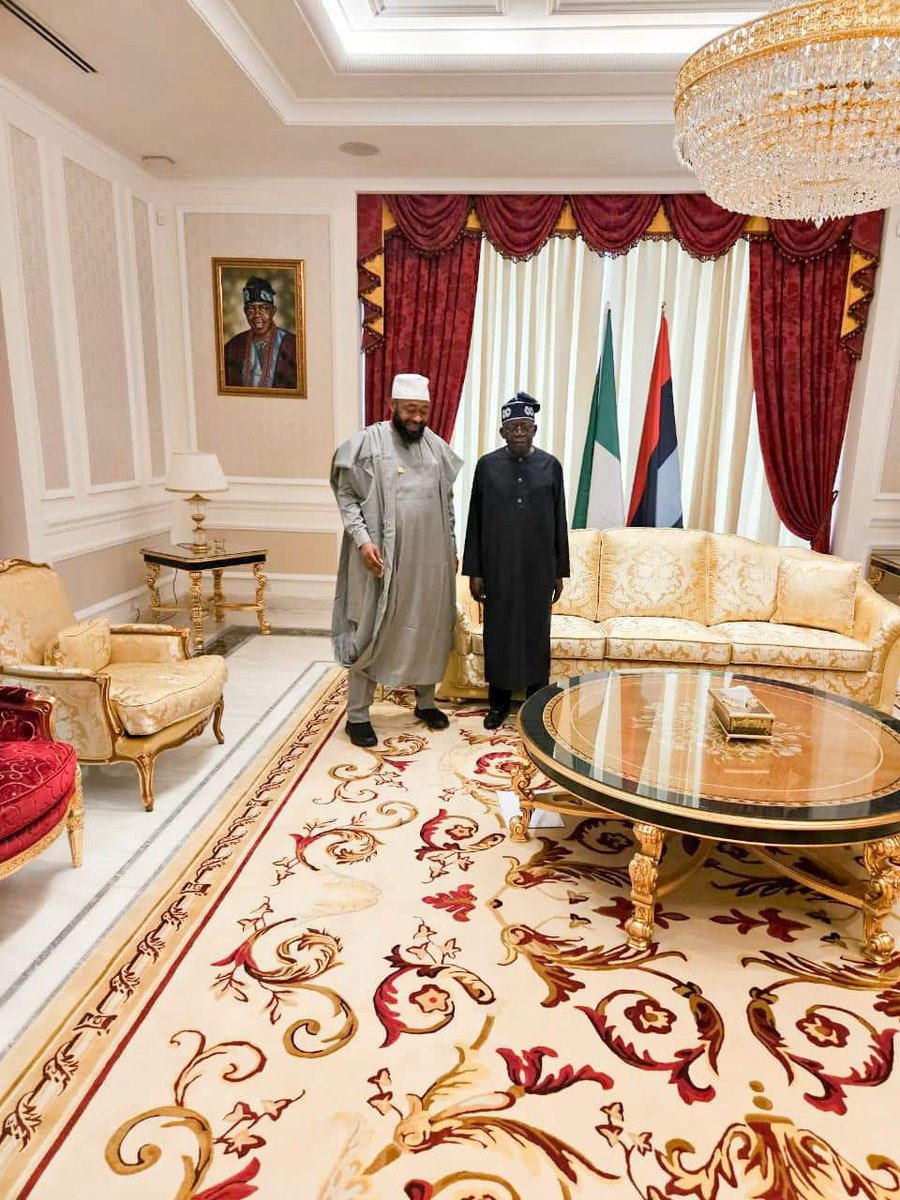This morning, Gov. Mohammed Umaru Bago of Niger state paid a visit to the President Bola Ahmed Tinubu at his residence in Lagos.